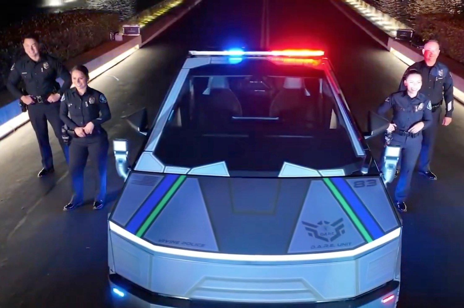 California Cops Show Off Absurd New Cybertruck With Music From Terminator Movies